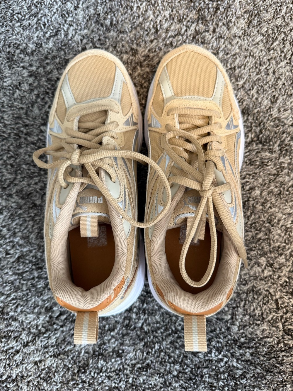 Puma Milenio Beige and Tan Women's Athletic Sneakers